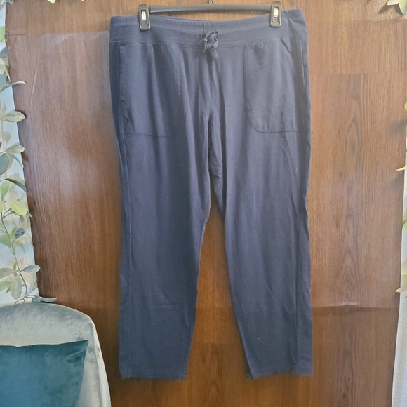 Athletic Blue Sweat Pants with Tie - Picture 1 of 7